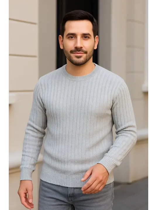 Erkek Fitilli Triko Kazak 2’li Set – Siyah & Gri, Kalın Dokuma Pamuklu Regular Fit Bisiklet Yaka Uzun Kollu Rahat Kışlık Kazak Kombini Erkek Fitilli Triko Kazak 2’li Set – Siyah & Gri, Kalın Dokuma Pamuklu Regular Fit Bisiklet Yaka Uzun Kollu Rahat Kışlık Kazak Kombini