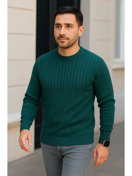 Erkek Fitilli Triko Kazak 2’li Set – Siyah & Haki, Kalın Dokuma Pamuklu Regular Fit Bisiklet Yaka Uzun Kollu Rahat Kışlık Kazak Kombini Erkek Fitilli Triko Kazak 2’li Set – Siyah & Haki, Kalın Dokuma Pamuklu Regular Fit Bisiklet Yaka Uzun Kollu Rahat Kışlık Kazak Kombini