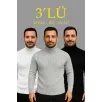 Erkek Fitilli Triko Kazak 3'lÜ Set Beyaz Gri Siyah Regular Balıkcı Yaka Tam Boğazlı Triko Seti Modeli Kazak Erkek Fitilli Triko Kazak 3'lÜ Set Beyaz Gri Siyah Regular Balıkcı Yaka Tam Boğazlı Triko Seti Modeli Kazak