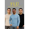 Erkek Fitilli Triko Kazak 3’lü Set – Bej, Bebek Mavisi, Siyah | Kalın Dokuma Pamuklu Regular Fit Bisiklet Yaka Uzun Kollu Kışlık ve Baharlık Rahat Triko Kombini Erkek Fitilli Triko Kazak 3’lü Set – Bej, Bebek Mavisi, Siyah | Kalın Dokuma Pamuklu Regular Fit Bisiklet Yaka Uzun Kollu Kışlık ve Baharlık Rahat Triko Kombini