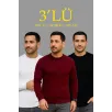 Erkek Fitilli Triko Kazak 3’lü Set – Beyaz, Bordo, Siyah | Kalın Dokuma Pamuklu Regular Fit Bisiklet Yaka Uzun Kollu Kışlık ve Baharlık Rahat Triko Kombini Erkek Fitilli Triko Kazak 3’lü Set – Beyaz, Bordo, Siyah | Kalın Dokuma Pamuklu Regular Fit Bisiklet Yaka Uzun Kollu Kışlık ve Baharlık Rahat Triko Kombini