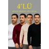 Erkek Fitilli Triko Kazak 4’lü Set – Beyaz, Bordo, Gri, Siyah | Kalın Dokuma Pamuklu Regular Fit Bisiklet Yaka Uzun Kollu Kışlık ve Baharlık Rahat Triko Kombini Erkek Fitilli Triko Kazak 4’lü Set – Beyaz, Bordo, Gri, Siyah | Kalın Dokuma Pamuklu Regular Fit Bisiklet Yaka Uzun Kollu Kışlık ve Baharlık Rahat Triko Kombini