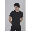 Erkek Gögüs Fileli Slim fit T-shirt - Siyah Erkek Gögüs Fileli Slim fit T-shirt - Siyah