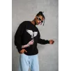 Erkek Güvercin Baskılı Sweatshirt - Siyah Erkek Güvercin Baskılı Sweatshirt - Siyah