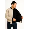 Erkek Bomber Mont Ceket – Fermuarlı, Kapitone İçi Astarlı, Su İtici Kumaş, Regular Fit, Uzun Kollu, Yandan Cepli, Bahar & Kış Rahat Günlük Stil - Bej Erkek Bomber Mont Ceket – Fermuarlı, Kapitone İçi Astarlı, Su İtici Kumaş, Regular Fit, Uzun Kollu, Yandan Cepli, Bahar & Kış Rahat Günlük Stil - Bej