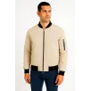 Erkek Bomber Mont Ceket – Fermuarlı, Kapitone İçi Astarlı, Su İtici Kumaş, Regular Fit, Uzun Kollu, Yandan Cepli, Bahar & Kış Rahat Günlük Stil - Bej Erkek Bomber Mont Ceket – Fermuarlı, Kapitone İçi Astarlı, Su İtici Kumaş, Regular Fit, Uzun Kollu, Yandan Cepli, Bahar & Kış Rahat Günlük Stil - Bej