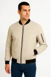 Erkek Bomber Mont Ceket – Fermuarlı, Kapitone İçi Astarlı, Su İtici Kumaş, Regular Fit, Uzun Kollu, Yandan Cepli, Bahar & Kış Rahat Günlük Stil - Bej Erkek Bomber Mont Ceket – Fermuarlı, Kapitone İçi Astarlı, Su İtici Kumaş, Regular Fit, Uzun Kollu, Yandan Cepli, Bahar & Kış Rahat Günlük Stil - Bej