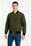Erkek Bomber Mont Ceket – Fermuarlı, Kapitone İçi Astarlı, Su İtici Kumaş, Regular Fit, Uzun Kollu, Yandan Cepli, Bahar & Kış Rahat Günlük Stil - Haki