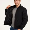 Erkek Bomber Mont Ceket – Fermuarlı, Kapitone İçi Astarlı, Su İtici Kumaş, Regular Fit, Uzun Kollu, Yandan Cepli, Bahar & Kış Rahat Günlük Stil - Siyah Erkek Bomber Mont Ceket – Fermuarlı, Kapitone İçi Astarlı, Su İtici Kumaş, Regular Fit, Uzun Kollu, Yandan Cepli, Bahar & Kış Rahat Günlük Stil - Siyah