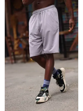 Erkek İki İplik Cepli Şort - Gri Erkek İki İplik Cepli Şort - Gri