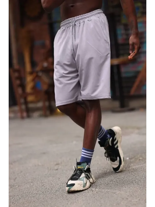 Erkek İki İplik Cepli Şort - Gri Erkek İki İplik Cepli Şort - Gri