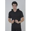 Erkek Kapşonlu Slim Fit T-shirt - Siyah Erkek Kapşonlu Slim Fit T-shirt - Siyah