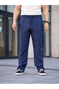 Erkek Keten Cepli Çıma Dikişli Jogger Buggy Pantalon Rahat Kalıp - Lacivert Erkek Keten Cepli Çıma Dikişli Jogger Buggy Pantalon Rahat Kalıp - Lacivert
