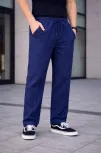 Erkek Keten Cepli Çıma Dikişli Jogger Buggy Pantalon Rahat Kalıp - Lacivert Erkek Keten Cepli Çıma Dikişli Jogger Buggy Pantalon Rahat Kalıp - Lacivert
