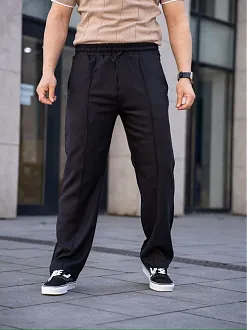 Erkek Keten Cepli Çıma Dikişli Jogger Buggy Pantalon Rahat Kalıp - Siyah