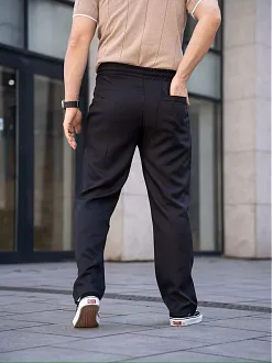 Erkek Keten Cepli Çıma Dikişli Jogger Buggy Pantalon Rahat Kalıp - Siyah Erkek Keten Cepli Çıma Dikişli Jogger Buggy Pantalon Rahat Kalıp - Siyah