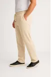 Erkek Keten Pantolon – Cepli, Beli Lastikli Ve Bağcıklı, Nefes Alan Rahat Kalıp, Yazlık Ve Baharlık Günlük Giyim, Şık & Konforlu Boru Paça Model - Bej