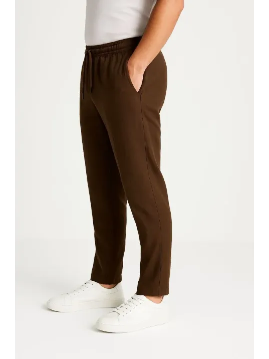 Erkek Keten Pantolon – Cepli, Beli Lastikli ve Bağcıklı, Nefes Alan Rahat Kalıp, Yazlık ve Baharlık Günlük Giyim, Şık & Konforlu Boru Paça Model - Kahverengi Erkek Keten Pantolon – Cepli, Beli Lastikli ve Bağcıklı, Nefes Alan Rahat Kalıp, Yazlık ve Baharlık Günlük Giyim, Şık & Konforlu Boru Paça Model - Kahverengi