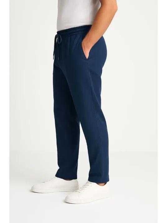 Erkek Keten Pantolon – Cepli, Beli Lastikli ve Bağcıklı, Nefes Alan Rahat Kalıp, Yazlık ve Baharlık Günlük Giyim, Şık & Konforlu Boru Paça Model - Lacivert Erkek Keten Pantolon – Cepli, Beli Lastikli ve Bağcıklı, Nefes Alan Rahat Kalıp, Yazlık ve Baharlık Günlük Giyim, Şık & Konforlu Boru Paça Model - Lacivert