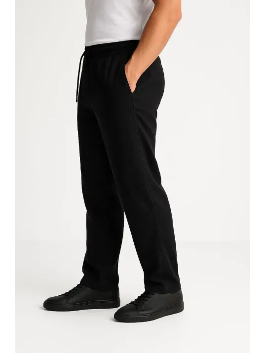 Erkek Keten Pantolon – Cepli, Beli Lastikli ve Bağcıklı, Nefes Alan Rahat Kalıp, Yazlık ve Baharlık Günlük Giyim, Şık & Konforlu Boru Paça Model - Siyah Erkek Keten Pantolon – Cepli, Beli Lastikli ve Bağcıklı, Nefes Alan Rahat Kalıp, Yazlık ve Baharlık Günlük Giyim, Şık & Konforlu Boru Paça Model - Siyah