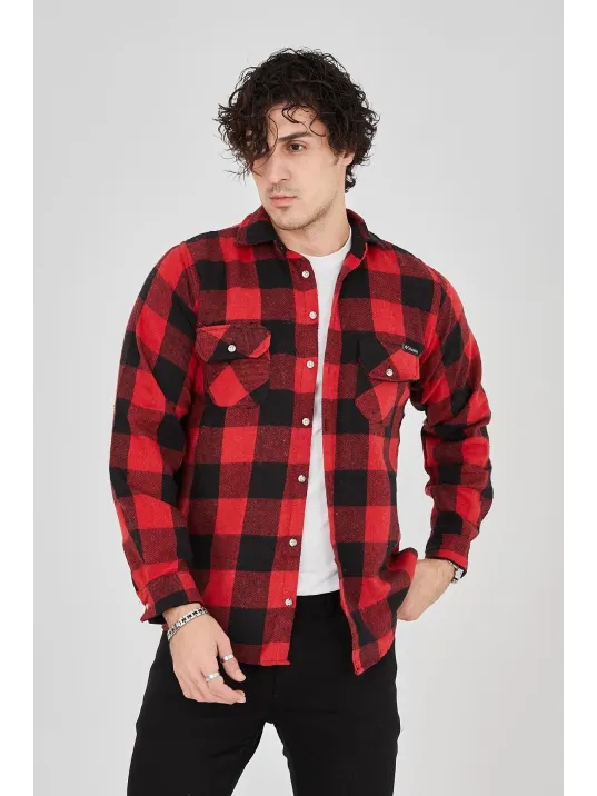 Erkek Oduncu Gömlek - Kırmızı
