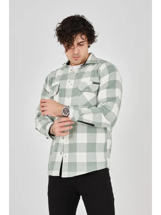 Erkek Oduncu Gömlek - Yeşil