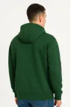 Erkek Ovarsize Kapüşonlu Swetshirt Kanguru Çepli Cıtcıtlı 3 İplik Şardonlu Hoodie - Haki