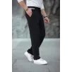 Erkek Paça Yırtmaçlı Burgu selanik dokulu Jogger Buggy Pantalon Rahat kalıp - Siyah Erkek Paça Yırtmaçlı Burgu selanik dokulu Jogger Buggy Pantalon Rahat kalıp - Siyah