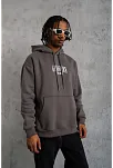 Erkek Paradise Baskılı Kapüşonlu Sweat - Gri