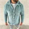 Erkek Pelüş Polar Hırka Gömlek – Yakalı, İlik Düğmeli, Göğüs Cepli, Yumuşak Dokulu Kışlık Regular Fit Rahat Günlük Model - Bebe Mavisi Erkek Pelüş Polar Hırka Gömlek – Yakalı, İlik Düğmeli, Göğüs Cepli, Yumuşak Dokulu Kışlık Regular Fit Rahat Günlük Model - Bebe Mavisi