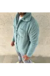 Erkek Pelüş Polar Hırka Gömlek – Yakalı, İlik Düğmeli, Göğüs Cepli, Yumuşak Dokulu Kışlık Regular Fit Rahat Günlük Model - Bebe Mavisi Erkek Pelüş Polar Hırka Gömlek – Yakalı, İlik Düğmeli, Göğüs Cepli, Yumuşak Dokulu Kışlık Regular Fit Rahat Günlük Model - Bebe Mavisi