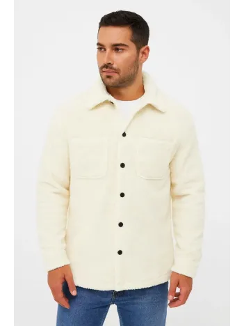 Erkek Pelüş Polar Hırka Gömlek – Yakalı, İlik Düğmeli, Göğüs Cepli, Yumuşak Dokulu Kışlık Regular Fit Rahat Günlük Model - Beyaz Erkek Pelüş Polar Hırka Gömlek – Yakalı, İlik Düğmeli, Göğüs Cepli, Yumuşak Dokulu Kışlık Regular Fit Rahat Günlük Model - Beyaz