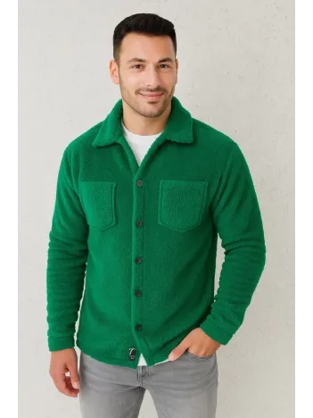 Erkek Pelüş Polar Hırka Gömlek – Yakalı, İlik Düğmeli, Göğüs Cepli, Yumuşak Dokulu Kışlık Regular Fit Rahat Günlük Model - Çimen Yeşili Erkek Pelüş Polar Hırka Gömlek – Yakalı, İlik Düğmeli, Göğüs Cepli, Yumuşak Dokulu Kışlık Regular Fit Rahat Günlük Model - Çimen Yeşili