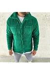 Erkek Pelüş Polar Hırka Gömlek – Yakalı, İlik Düğmeli, Göğüs Cepli, Yumuşak Dokulu Kışlık Regular Fit Rahat Günlük Model - Çimen Yeşili
