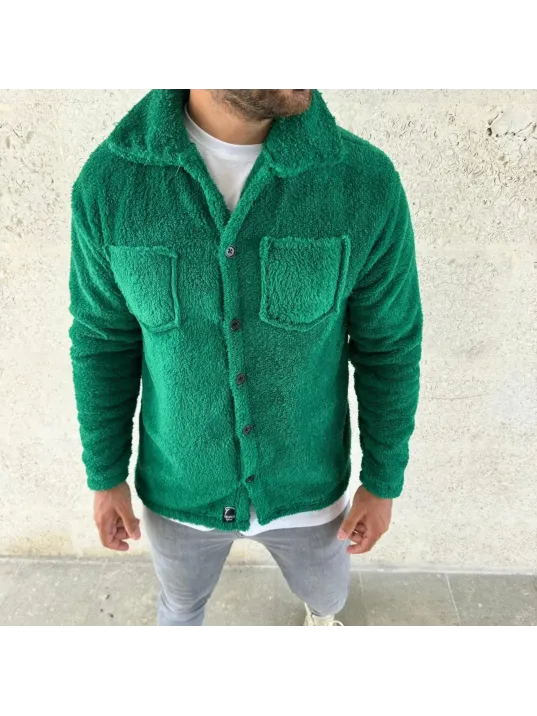 Erkek Pelüş Polar Hırka Gömlek – Yakalı, İlik Düğmeli, Göğüs Cepli, Yumuşak Dokulu Kışlık Regular Fit Rahat Günlük Model - Çimen Yeşili Erkek Pelüş Polar Hırka Gömlek – Yakalı, İlik Düğmeli, Göğüs Cepli, Yumuşak Dokulu Kışlık Regular Fit Rahat Günlük Model - Çimen Yeşili
