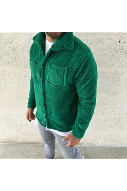 Erkek Pelüş Polar Hırka Gömlek – Yakalı, İlik Düğmeli, Göğüs Cepli, Yumuşak Dokulu Kışlık Regular Fit Rahat Günlük Model - Çimen Yeşili Erkek Pelüş Polar Hırka Gömlek – Yakalı, İlik Düğmeli, Göğüs Cepli, Yumuşak Dokulu Kışlık Regular Fit Rahat Günlük Model - Çimen Yeşili