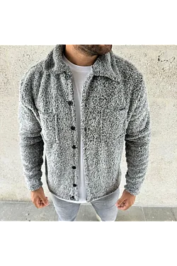 Erkek Pelüş Polar Hırka Gömlek – Yakalı, İlik Düğmeli, Göğüs Cepli, Yumuşak Dokulu Kışlık Regular Fit Rahat Günlük Model - Gri Erkek Pelüş Polar Hırka Gömlek – Yakalı, İlik Düğmeli, Göğüs Cepli, Yumuşak Dokulu Kışlık Regular Fit Rahat Günlük Model - Gri