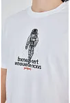 Erkek Baskılı T-shirt Kısa Kol Bisiklet Yaka Regular Fit Rahat Kalıp Günlük Tişört - Beyaz