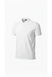 Erkek Pike Kumaş Düğmeli Yaka Regular Fit Günlük Kısa Kol Tişört T-shirt - Beyaz