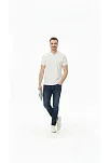 Erkek Pike Kumaş Düğmeli Yaka Regular Fit Günlük Kısa Kol Tişört T-shirt - Beyaz