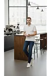 Erkek Pike Kumaş Düğmeli Yaka Regular Fit Günlük Kısa Kol Tişört T-shirt - Beyaz