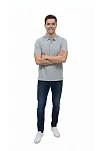 Erkek Pike Kumaş Düğmeli Yaka Regular Fit Günlük Kısa Kol Tişört T-shirt - Gri Erkek Pike Kumaş Düğmeli Yaka Regular Fit Günlük Kısa Kol Tişört T-shirt - Gri