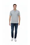 Erkek Pike Kumaş Düğmeli Yaka Regular Fit Günlük Kısa Kol Tişört T-shirt - Gri Erkek Pike Kumaş Düğmeli Yaka Regular Fit Günlük Kısa Kol Tişört T-shirt - Gri