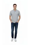 Erkek Pike Kumaş Düğmeli Yaka Regular Fit Günlük Kısa Kol Tişört T-shirt - Gri Erkek Pike Kumaş Düğmeli Yaka Regular Fit Günlük Kısa Kol Tişört T-shirt - Gri