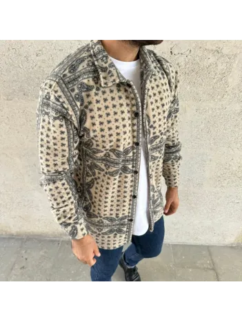 Erkek Polar Fermuarlı Sweatshirt – Kapüşonsuz, Cepli, Yumuşak Dokulu, Oversize Rahat Kalıp, Kışlık Sıcak Tutan Fermuarlı Üst - Bej Erkek Polar Fermuarlı Sweatshirt – Kapüşonsuz, Cepli, Yumuşak Dokulu, Oversize Rahat Kalıp, Kışlık Sıcak Tutan Fermuarlı Üst - Bej