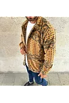 Erkek Polar Fermuarlı Sweatshirt – Kapüşonsuz, Cepli, Yumuşak Dokulu, Oversize Rahat Kalıp, Kışlık Sıcak Tutan Fermuarlı Üst - Sarı