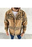 Erkek Polar Fermuarlı Sweatshirt – Kapüşonsuz, Cepli, Yumuşak Dokulu, Oversize Rahat Kalıp, Kışlık Sıcak Tutan Fermuarlı Üst - Sarı
