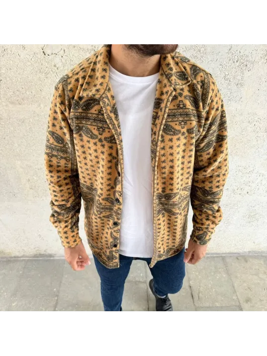 Erkek Polar Fermuarlı Sweatshirt – Kapüşonsuz, Cepli, Yumuşak Dokulu, Oversize Rahat Kalıp, Kışlık Sıcak Tutan Fermuarlı Üst - Sarı Erkek Polar Fermuarlı Sweatshirt – Kapüşonsuz, Cepli, Yumuşak Dokulu, Oversize Rahat Kalıp, Kışlık Sıcak Tutan Fermuarlı Üst - Sarı