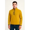 Erkek Polar Kazak – Dik Yaka, Yarım Fermuarlı, Fermuarlı Göğüs Cepli, Siyah Biyeli, Kışlık Rahat Regular Fit Günlük Model - Sarı Erkek Polar Kazak – Dik Yaka, Yarım Fermuarlı, Fermuarlı Göğüs Cepli, Siyah Biyeli, Kışlık Rahat Regular Fit Günlük Model - Sarı