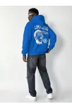 Erkek Premium Baskılı Kapşonlu Sweatshirt Üç İplik İçi Pamuklu Kanguru Cepli Double Oversize Rahat Kalıp Hoodie - Saks Mavi Erkek Premium Baskılı Kapşonlu Sweatshirt Üç İplik İçi Pamuklu Kanguru Cepli Double Oversize Rahat Kalıp Hoodie - Saks Mavi